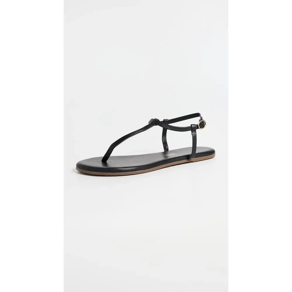 TKEES WOMEN'S MARIANA SANDALS, SABLE/BLACK, 7 MEDIUM US